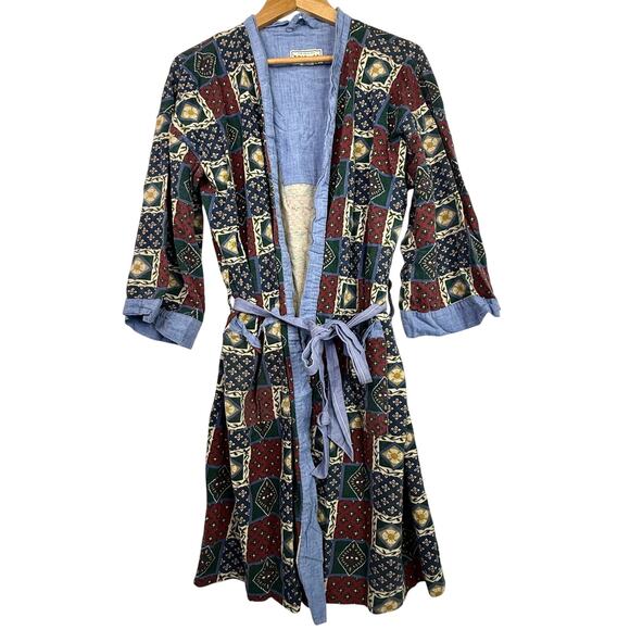 Vintage Arizona Jean Company Patchwork Cotton Robe - Picture 1 of 9